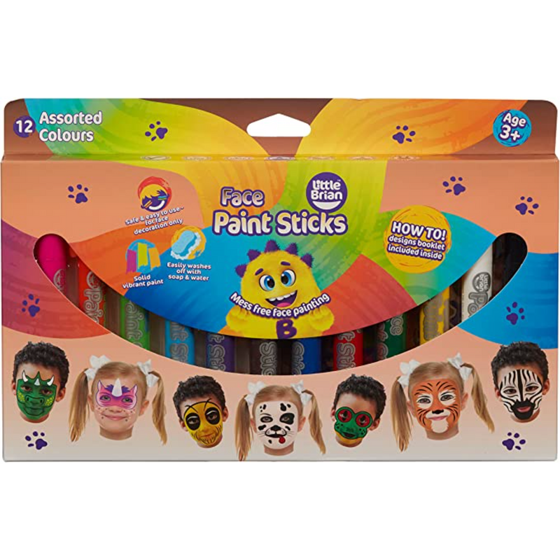 Little Brian Face Paint Sticks Classic 12 pk