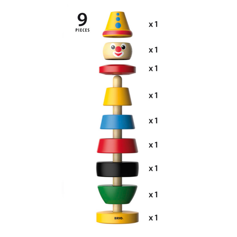 BRIO Infant - Stacking Clown 9 pieces