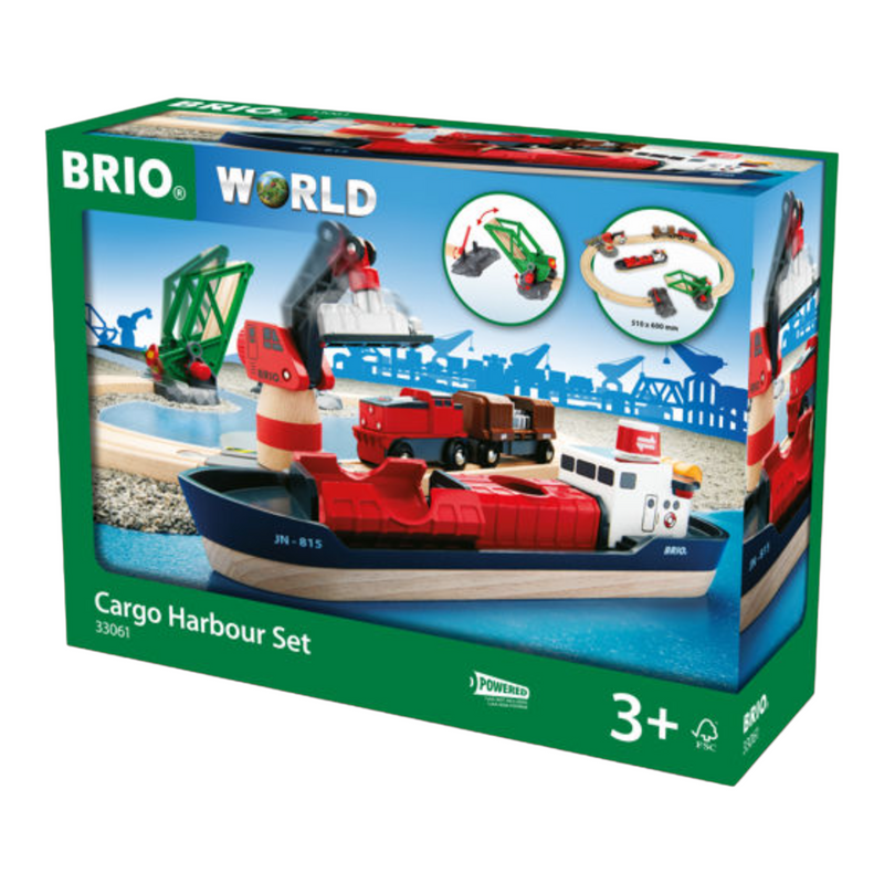 BRIO Set - Cargo Harbour Set, 16 pieces