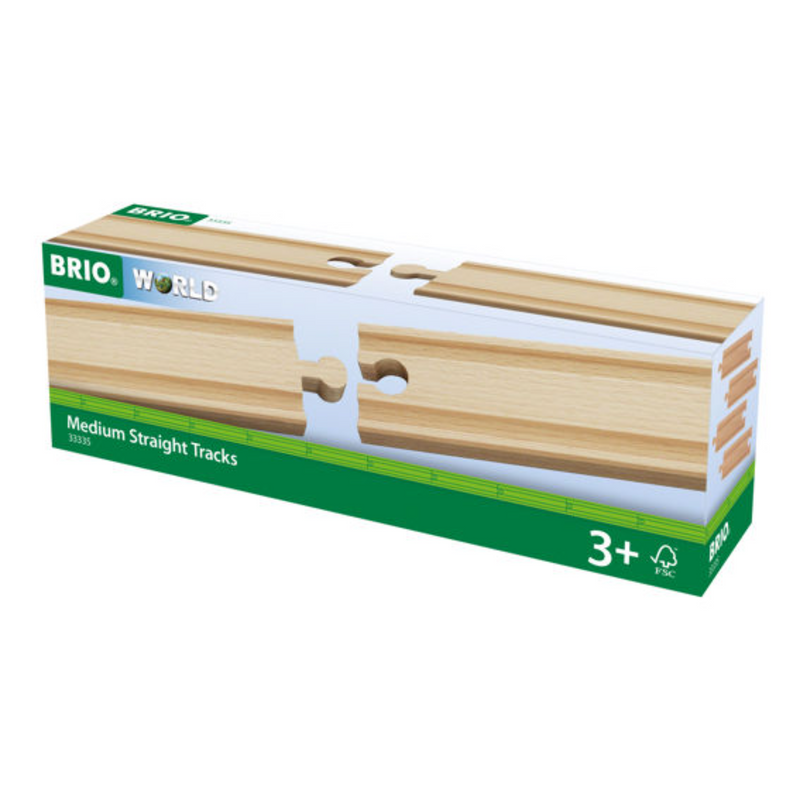 BRIO Tracks - Medium Straight Tracks, 4 pieces