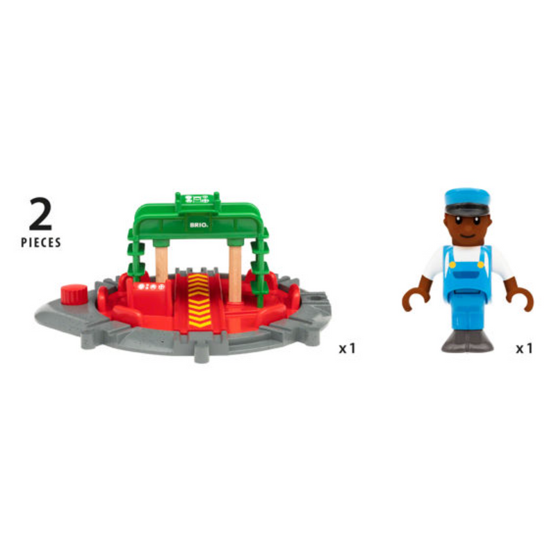 BRIO Tracks - Turntable & Figure, 2 pieces