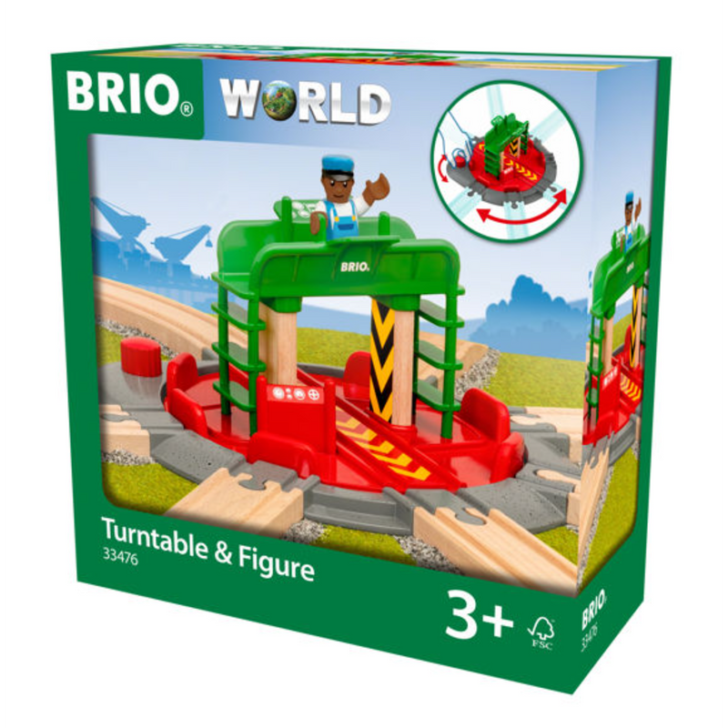 BRIO Tracks - Turntable & Figure, 2 pieces