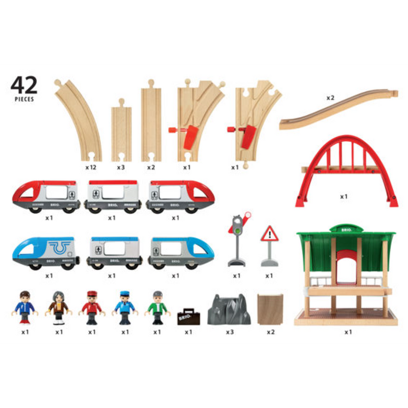 BRIO Set - Travel Switching Set, 42 pieces