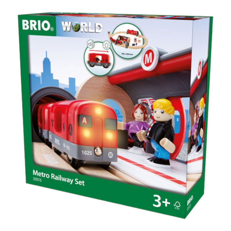 BRIO Set - Metro Railway Set, 20 pieces