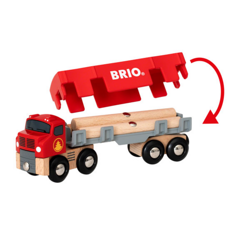 BRIO Vehicle - Lumber Truck, 6 pieces