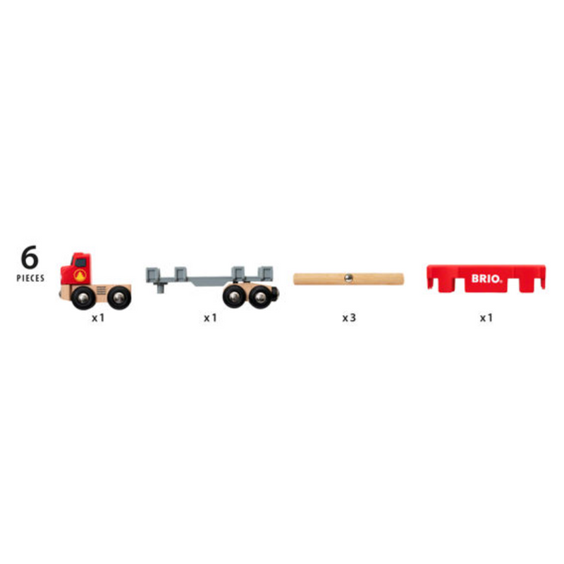 BRIO Vehicle - Lumber Truck, 6 pieces