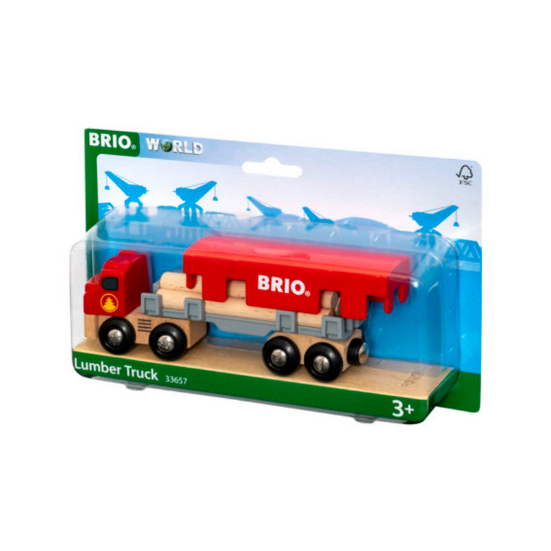 BRIO Vehicle - Lumber Truck, 6 pieces