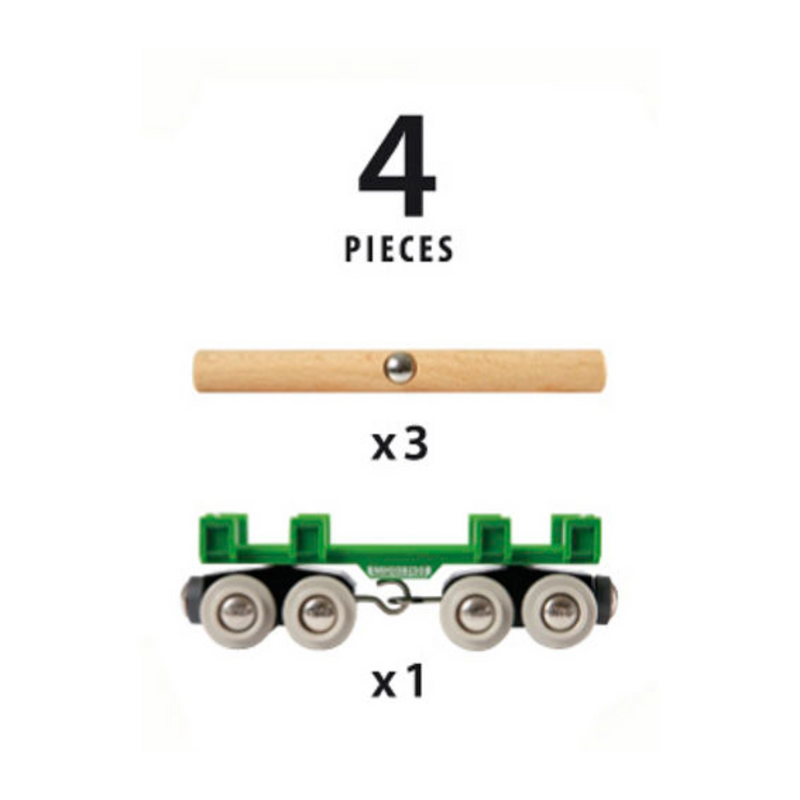 BRIO Vehicle - Lumber Loading Wagon, 4 pieces