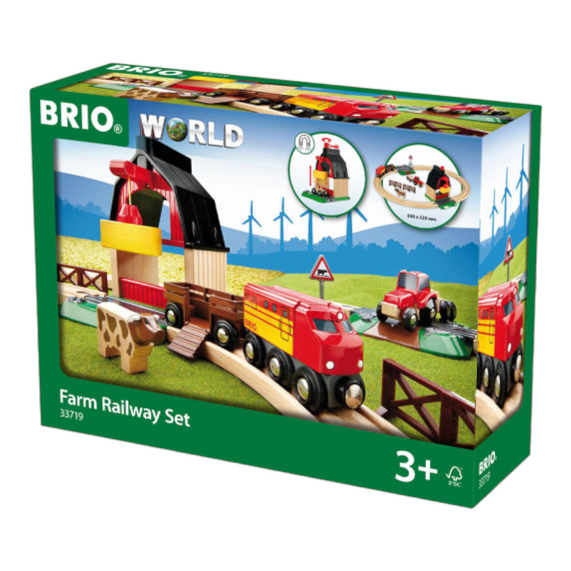 BRIO Set - Farm Railway Set, 20 pieces