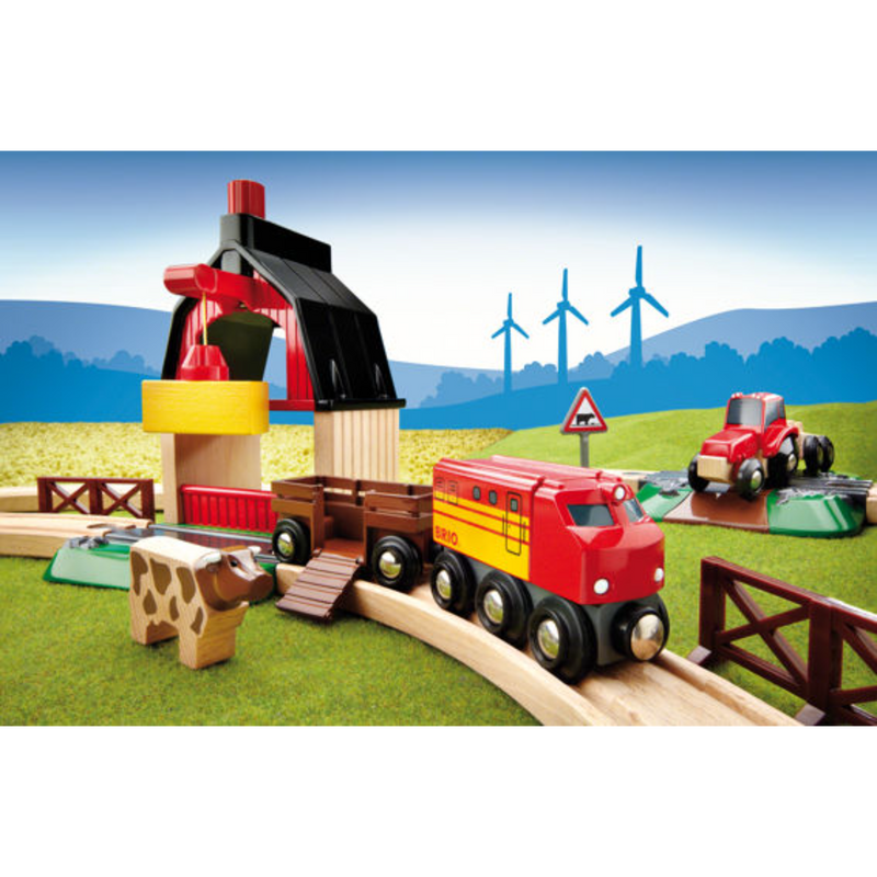 BRIO Set - Farm Railway Set, 20 pieces