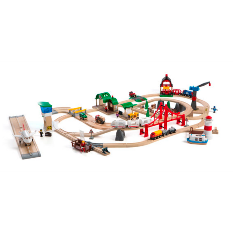 BRIO Set - Railway World Deluxe Set, 106 pieces