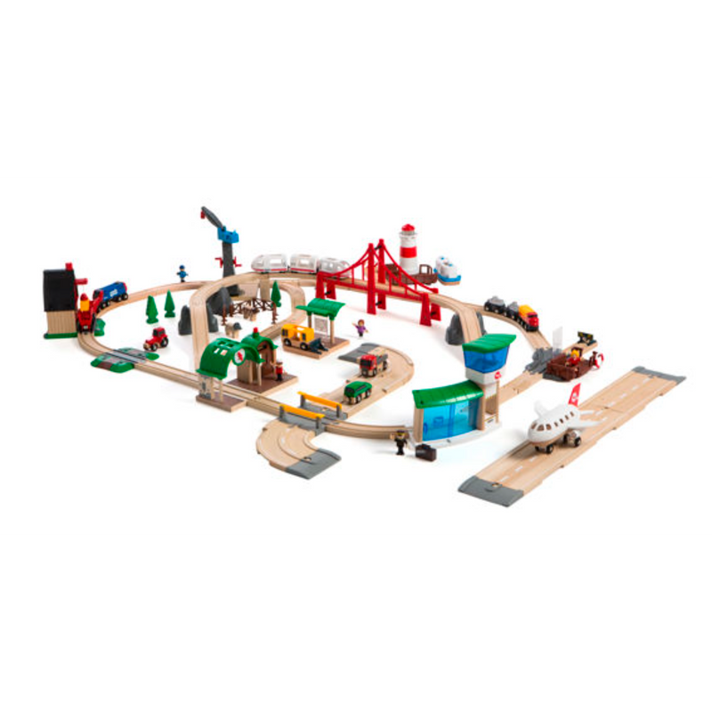 BRIO Set - Railway World Deluxe Set, 106 pieces