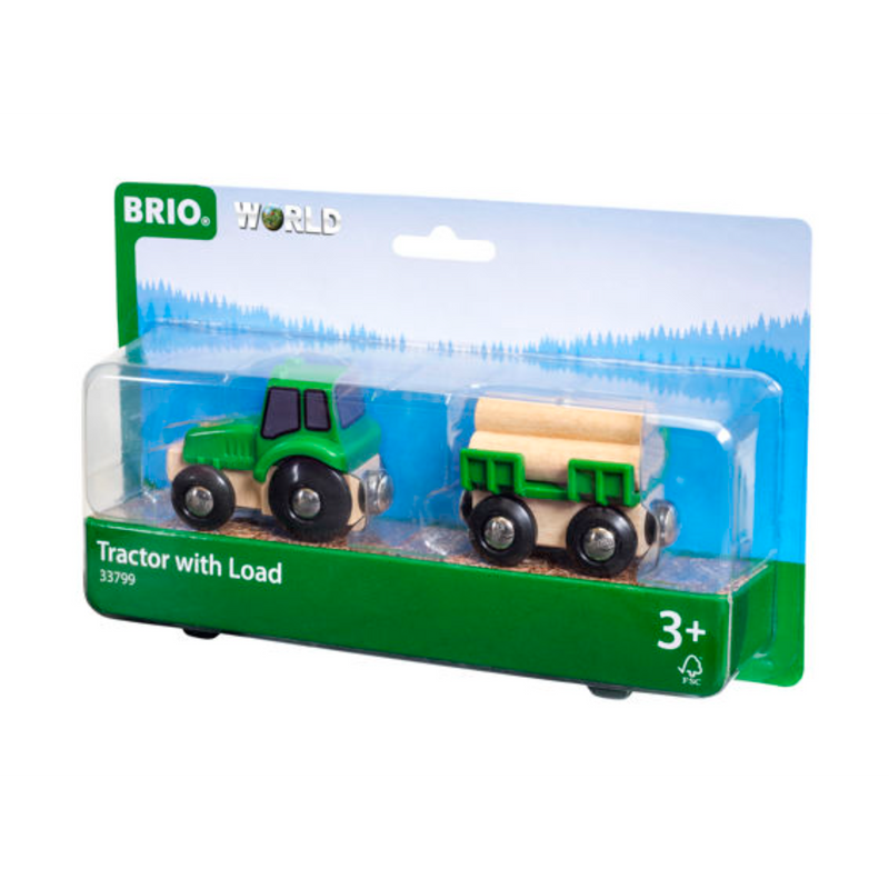 BRIO Vehicle - Farm Tractor with Load, 3 pieces