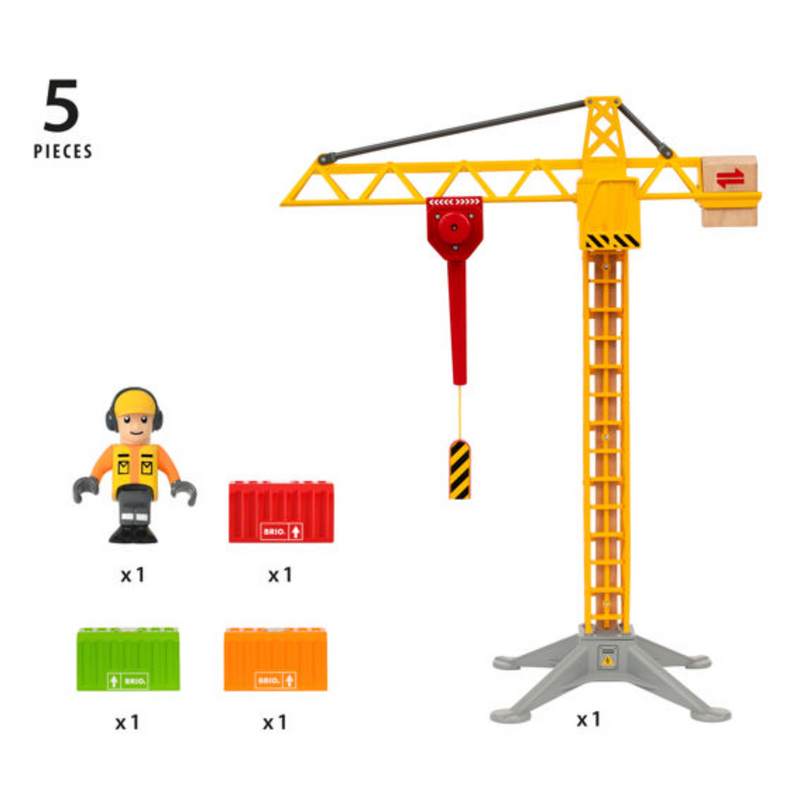 BRIO Crane - Construction Crane w Lights, 5 pcs