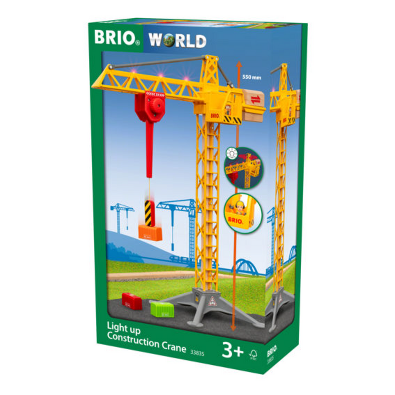 BRIO Crane - Construction Crane w Lights, 5 pcs