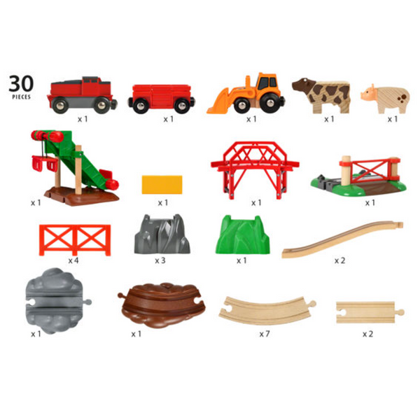 BRIO Set - Animal Farm Set, 30 pieces