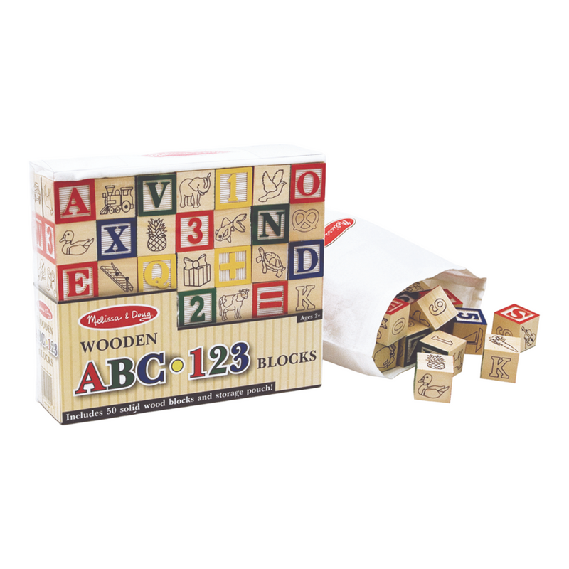 Melissa & Doug - Wooden Abc123 Blocks