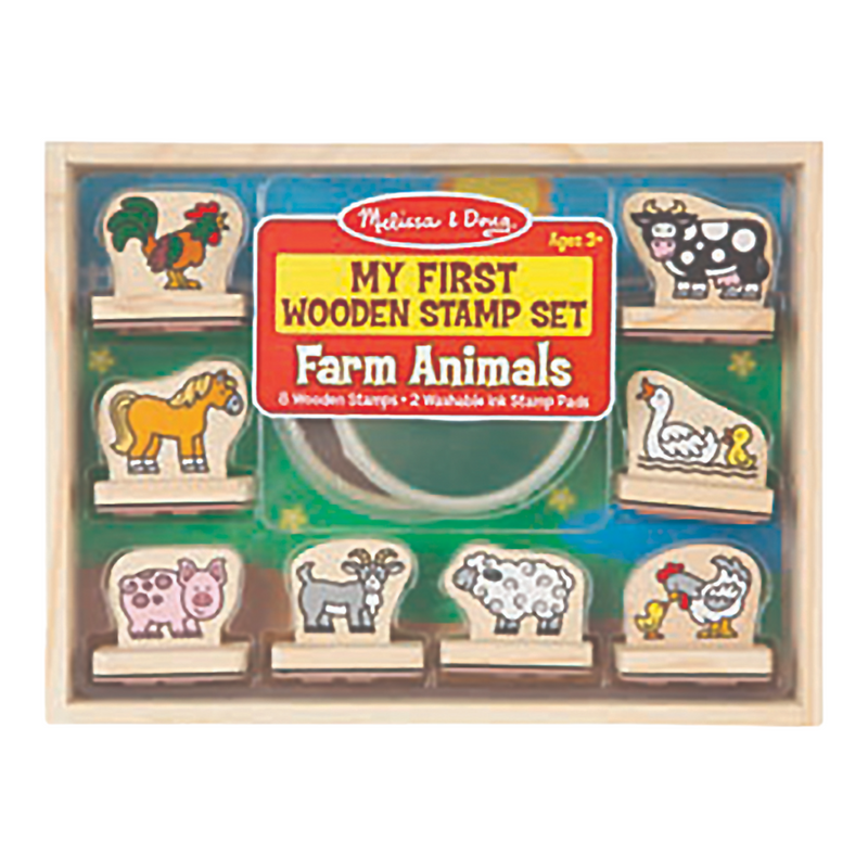 Melissa & Doug - My First Wooden Stamp Set - Animals