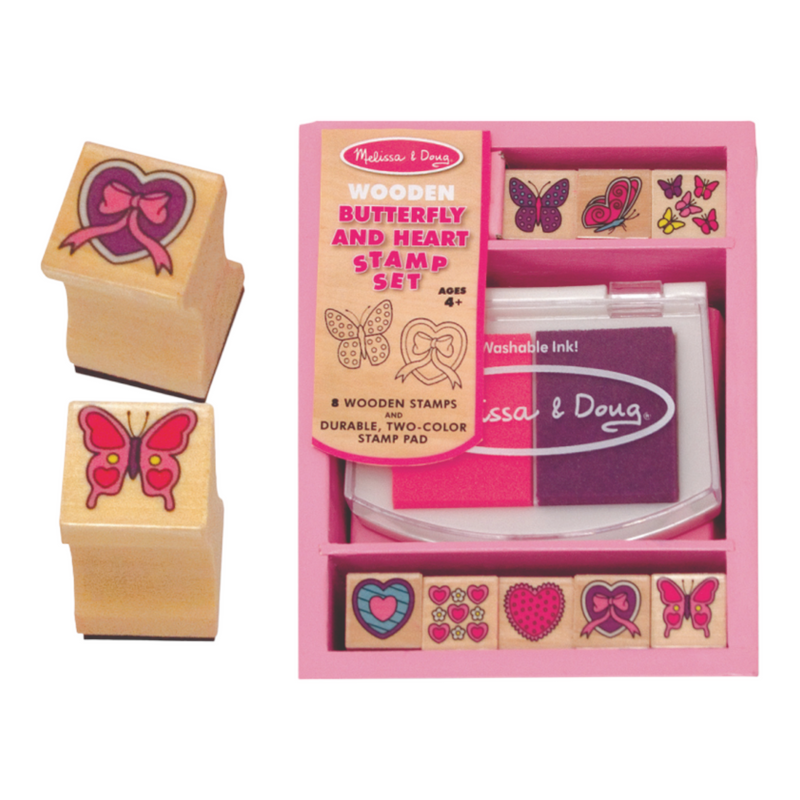 Melissa & Doug - Butterfly And Hearts Stamp Set