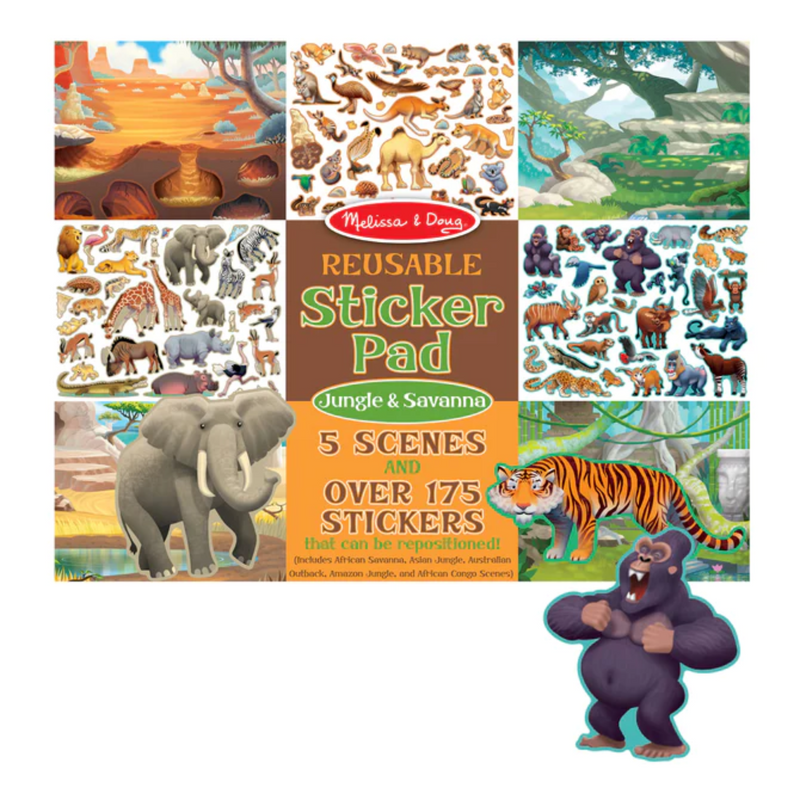 Melissa & Doug - Reusable Sticker Pad - Jungle & Savanna