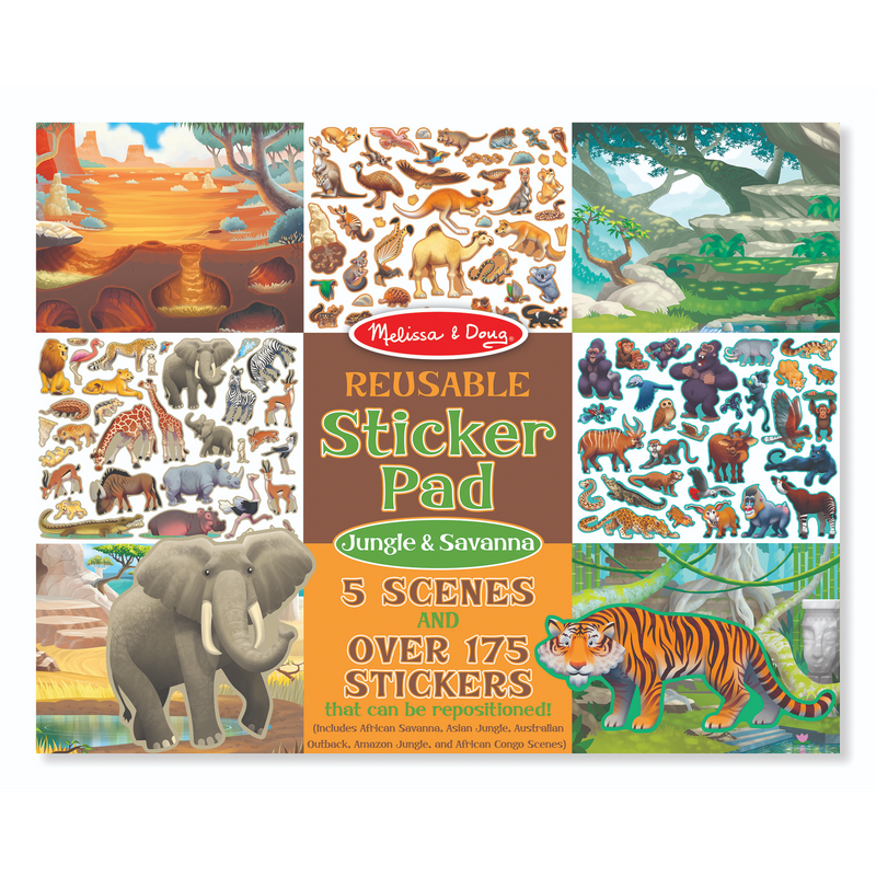 Melissa & Doug - Reusable Sticker Pad - Jungle & Savanna