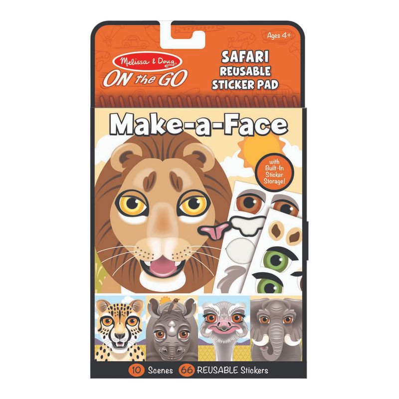 Melissa & Doug - On The Go - Reusable Stickers - Safari