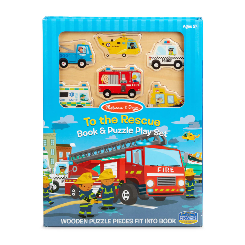 Melissa & Doug - Book & Puzzle Play Set - To the Rescue