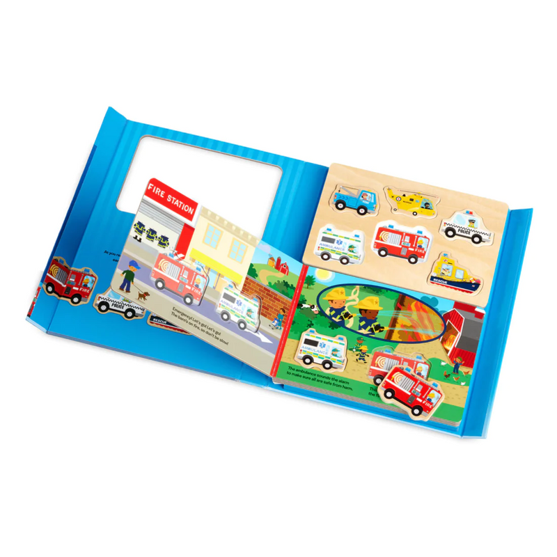 Melissa & Doug - Book & Puzzle Play Set - To the Rescue