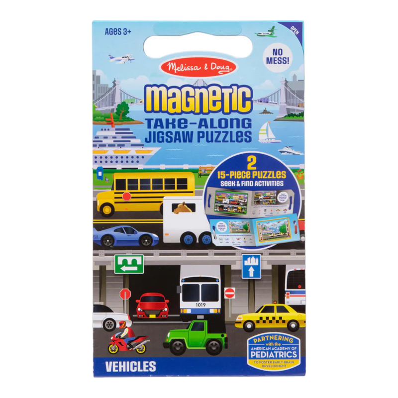 Melissa & Doug - Magnetic Take Along Jigsaw Puzzles - Vehicles