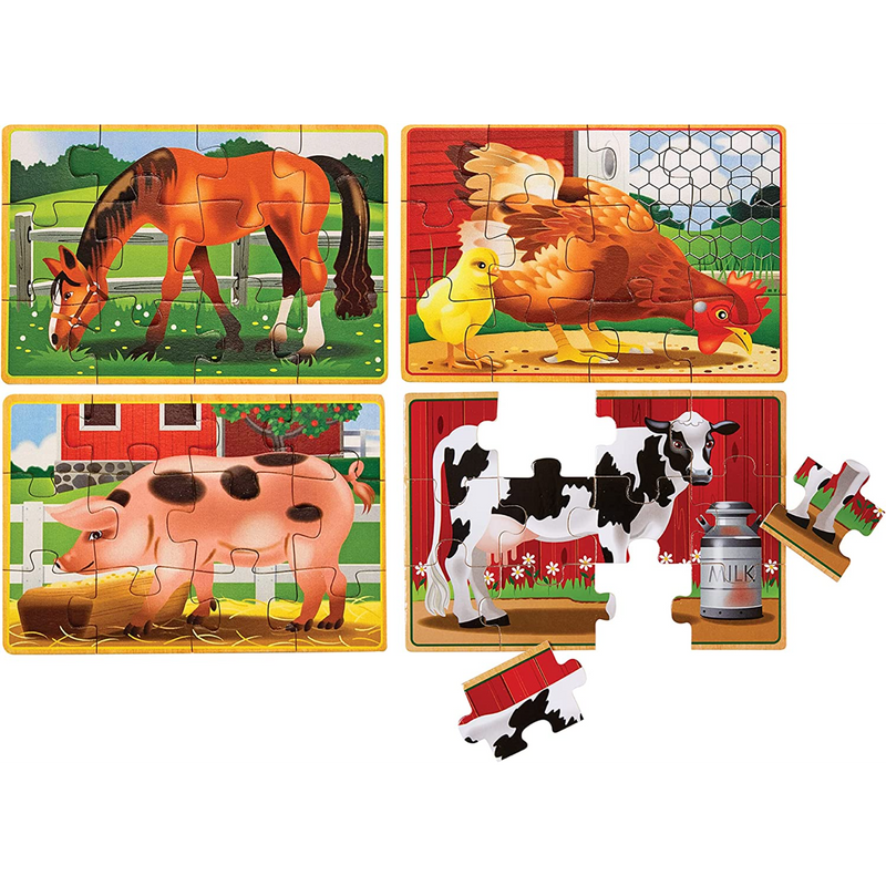 Melissa & Doug - Farm Jigsaw Puzzles In A Box