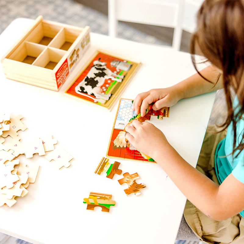 Melissa & Doug - Farm Jigsaw Puzzles In A Box