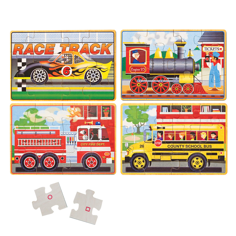 Melissa & Doug - Vehicles Jigsaw Puzzles In A Box