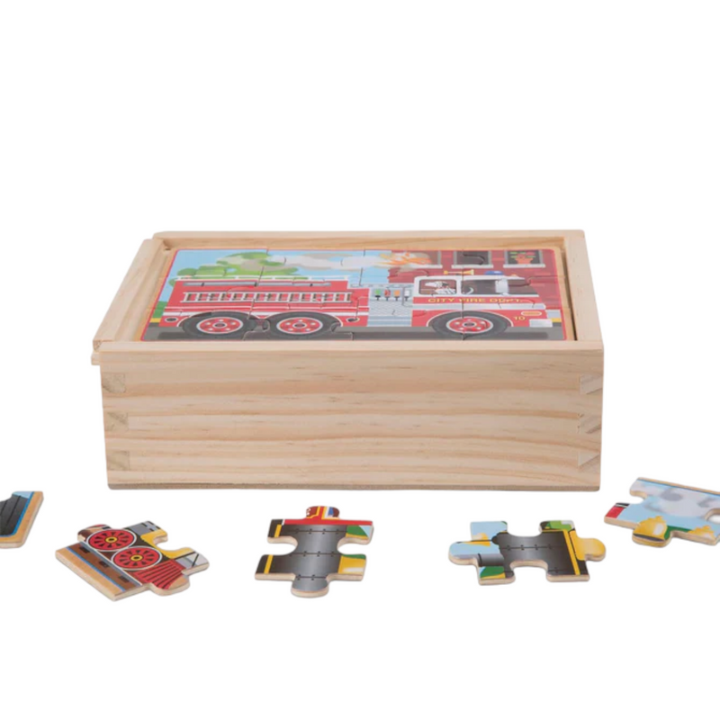 Melissa & Doug - Vehicles Jigsaw Puzzles In A Box