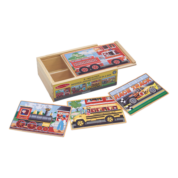 Melissa & Doug - Vehicles Jigsaw Puzzles In A Box