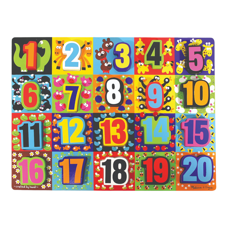 Melissa & Doug - Jumbo Numbers Chunky Puzzle 20 Pieces