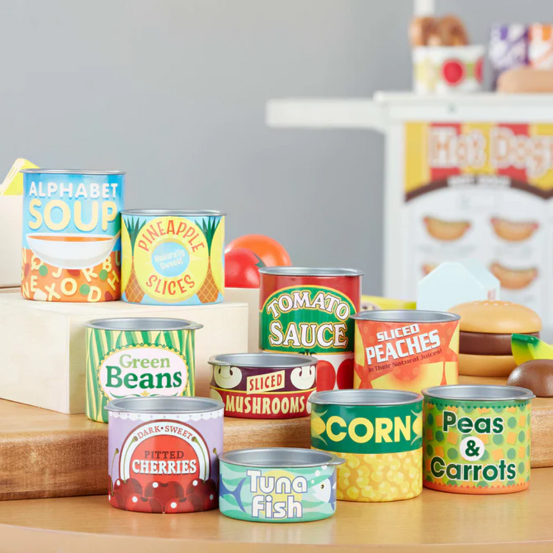 Melissa & Doug - Play Food Cans - Set of 10