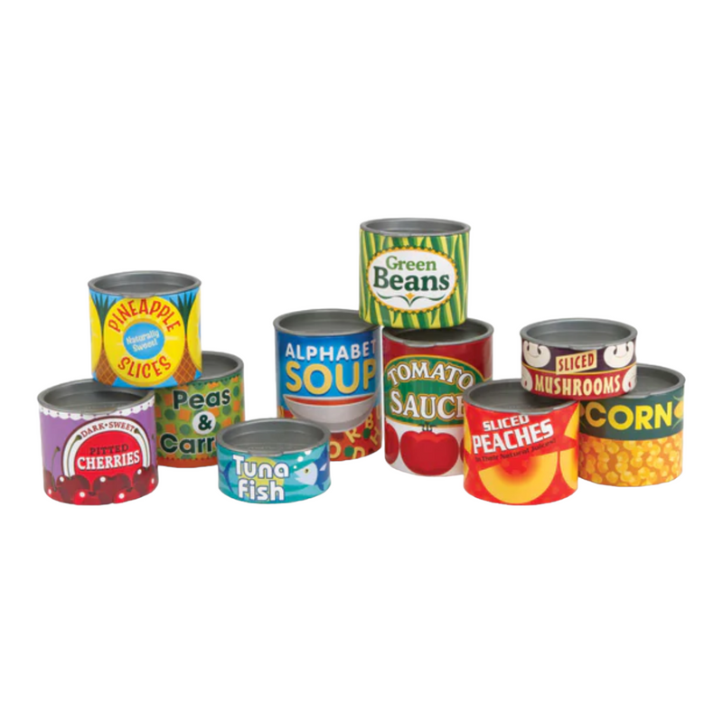 Melissa & Doug - Play Food Cans - Set of 10