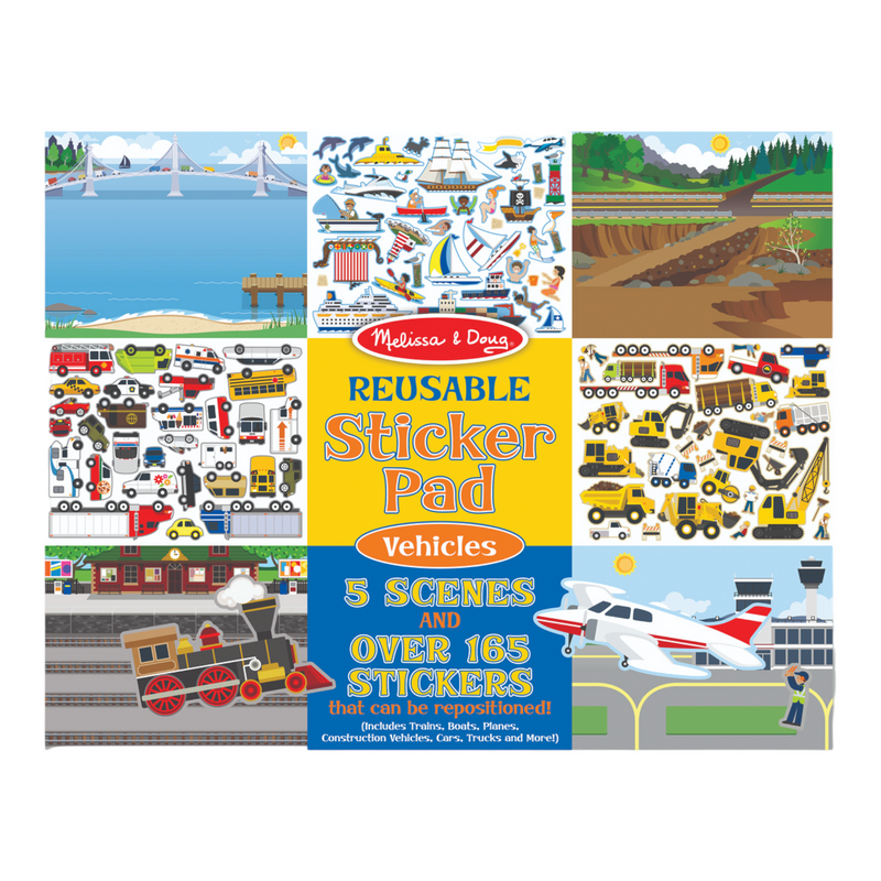 Melissa & Doug - Reusable Stickers - Vehicles