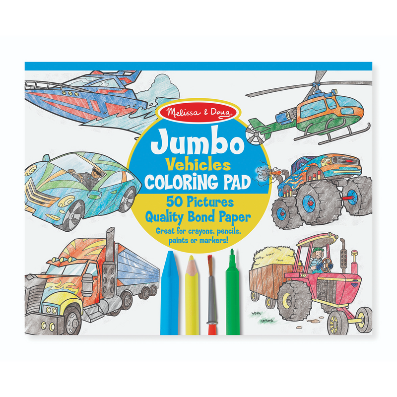 Melissa & Doug - Jumbo Colouring Pad - Vehicles