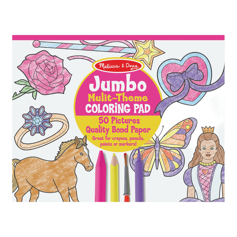 Melissa & Doug - Jumbo Colouring Pad Pink - 27x35cm