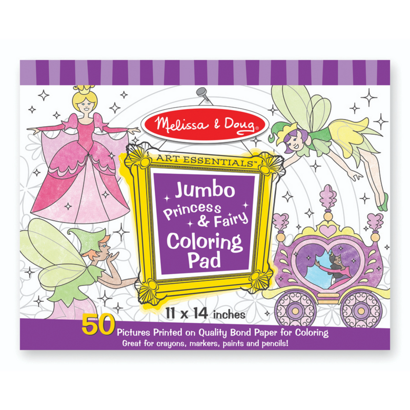 Melissa & Doug - Jumbo Colouring Pad - Princess & Fairy