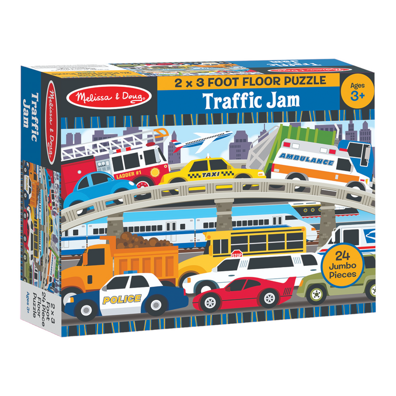 Melissa & Doug - Traffic Jam Floor Puzzle - 24pc