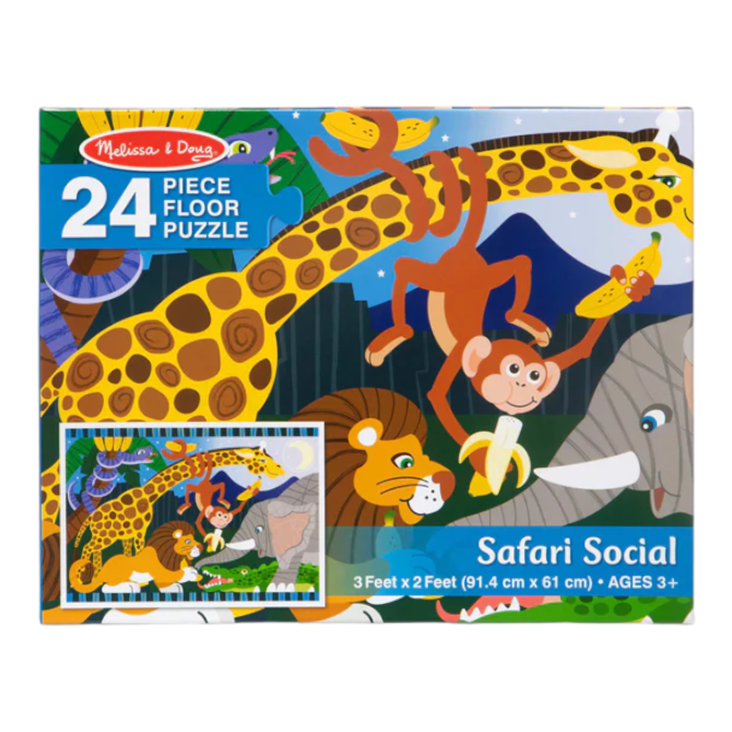 Melissa & Doug - Safari Social Floor Puzzle - 24pc