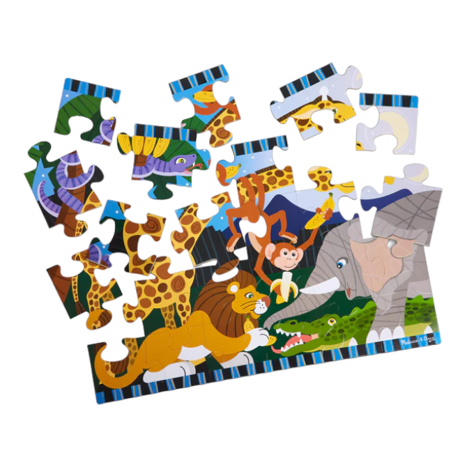 Melissa & Doug - Safari Social Floor Puzzle - 24pc