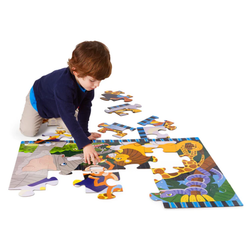 Melissa & Doug - Safari Social Floor Puzzle - 24pc