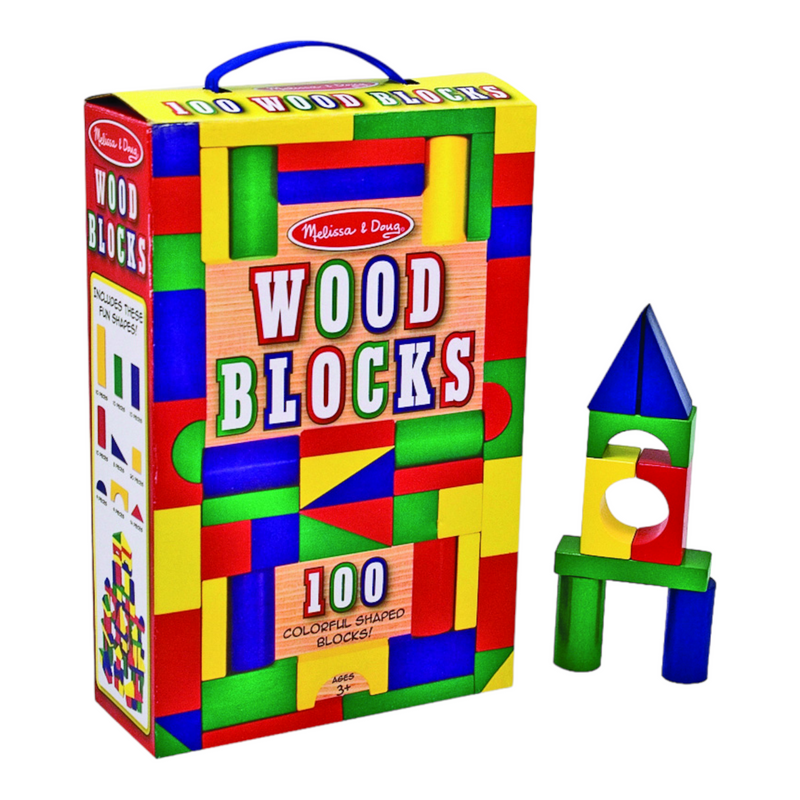 Melissa & Doug - 100 Wood Block Set