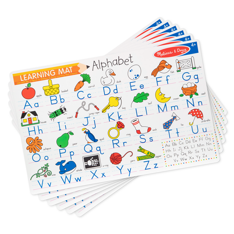 Melissa & Doug - Alphabet Write-A-Mat Bundle of 6