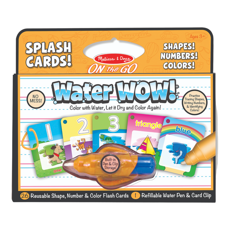 Melissa & Doug - On The Go - Water WOW! Splash Cards - Shapes! Numbers! Colors!