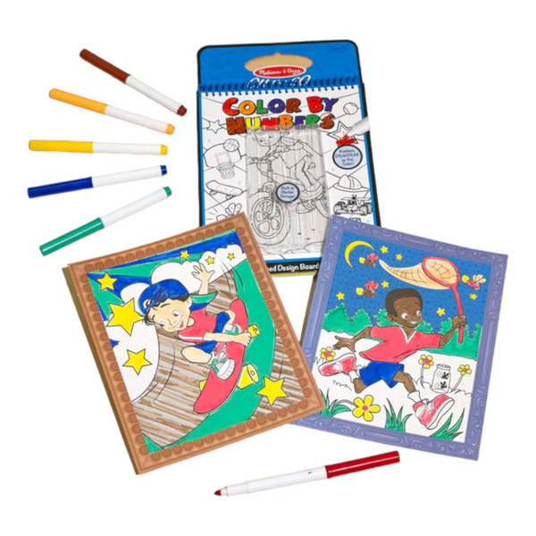 Melissa & Doug - On The Go - Color by Numbers Book - Blue