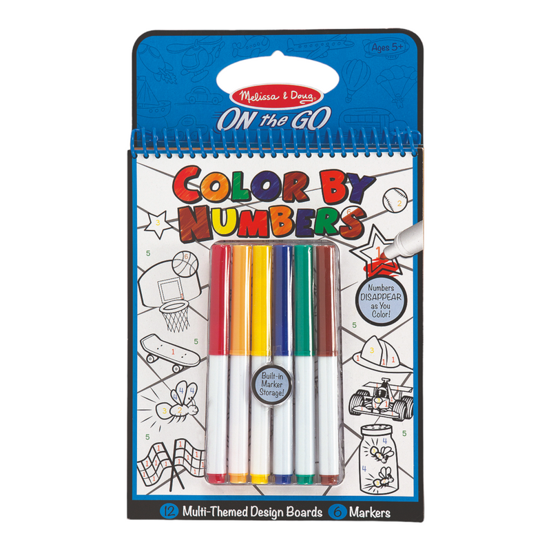 Melissa & Doug - On The Go - Color by Numbers Book - Blue